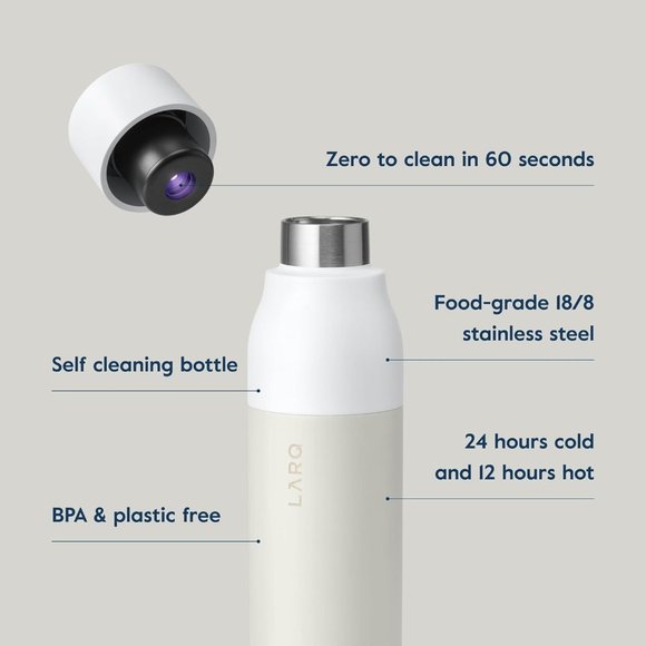LARQ Bottle - Self-Cleaning and Insulated Stainless Steel Water Bottle  17oz - Picture 2 of 11